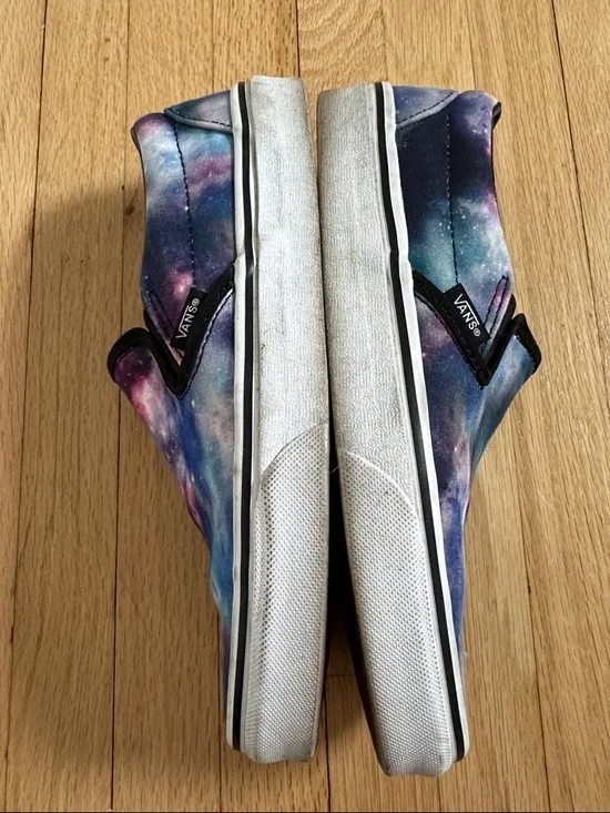 Lot of 2 pairs of Vans slip-ons, Galaxy & Pastel Tie-Dye 6.5 men’s / 8 women’s - Picture 11 of 15